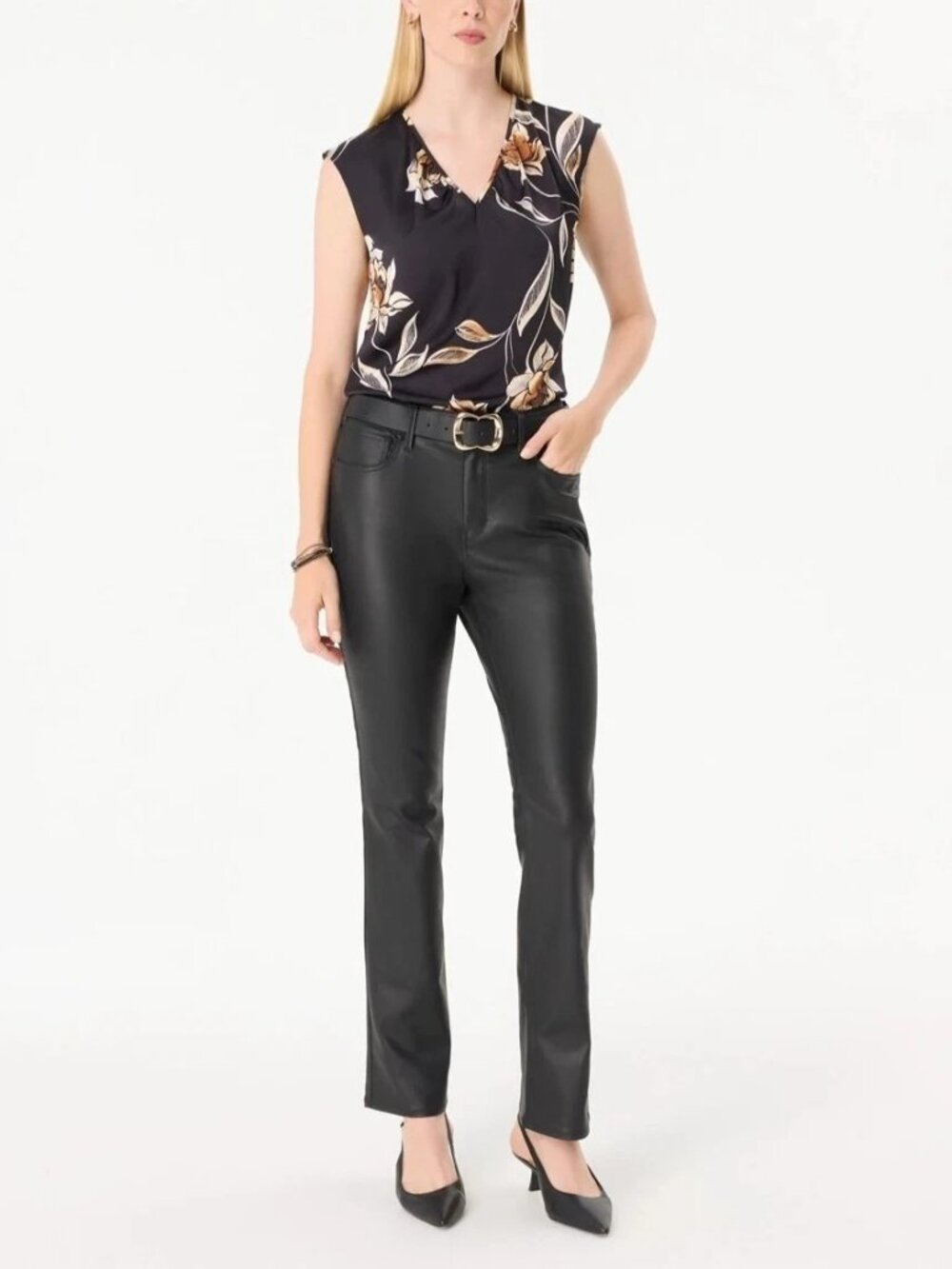 WHBM High Rise Straight Vegas Coated Black Jeans Women's Size 4R W29/L39 NWT